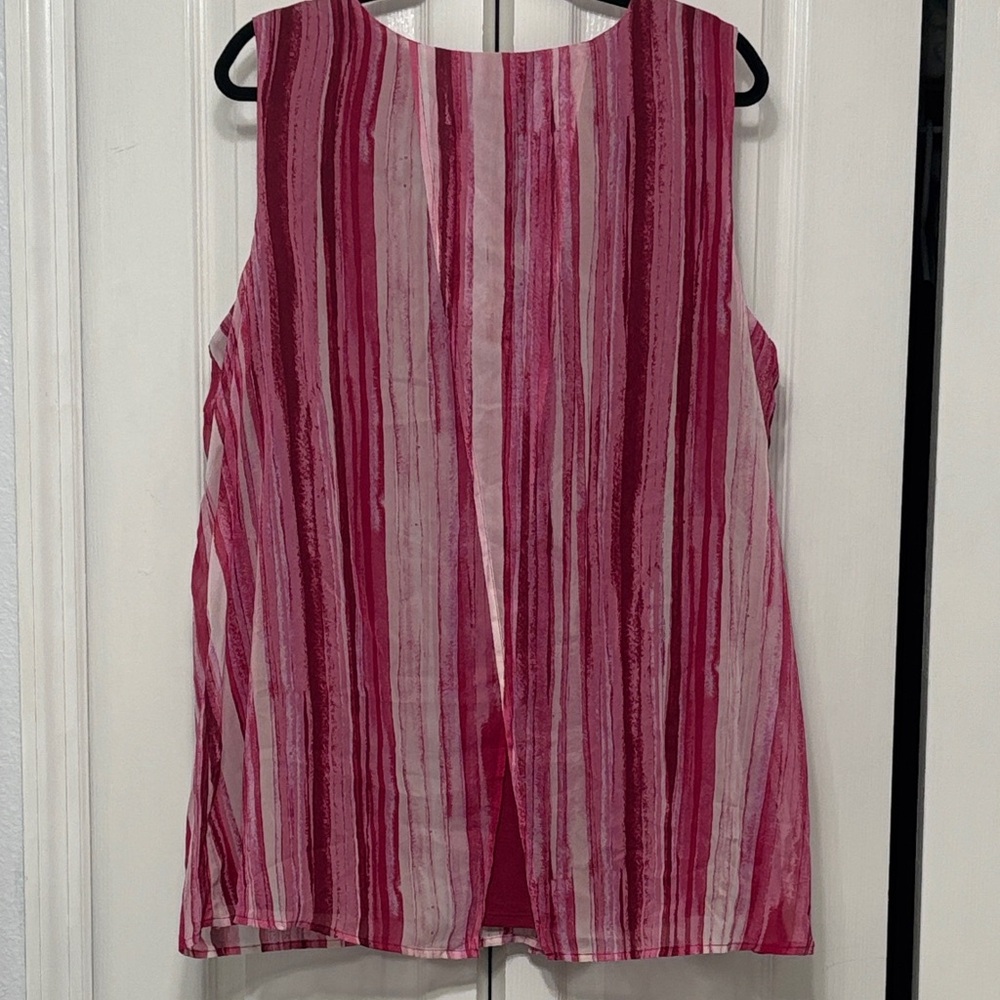 Apt. 9 Pink Striped Sleeveless Tunic - Picture 8 of 9